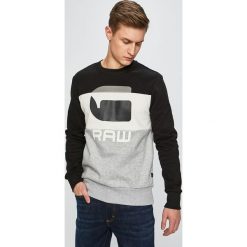 G-Star Raw - Bluza. Szare bluzy męskie G-Star RAW, s, z nadrukiem, z elastanu, retro, z okrągłym kołnierzem, bez rękawów, bez kaptura. W wyprzedaży za 299,90 zł.