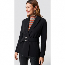 NA-KD Classic Marynarka z paskiem - Black. Czarne marynarki i żakiety damskie NA-KD Classic, w paski. Za 202,95 zł.