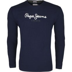 T-Shirt Pepe Jeans Eggo Long Dark Blue. Niebieskie t-shirty męskie Pepe Jeans, m, bez wzorów, z jeansu, klasyczne, z klasycznym kołnierzykiem. Za 99,00 zł.