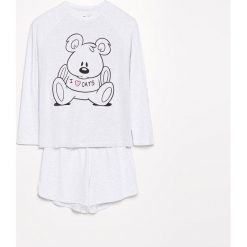 Dwuczęściowa piżama - Jasny szar. Szare piżamy damskie Reserved, l. Za 79,99 zł.