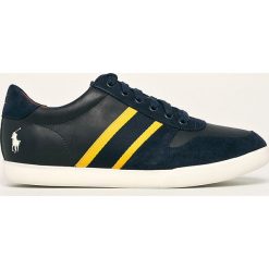 Polo Ralph Lauren - Buty. Niebieskie buty sportowe męskie Polo Ralph Lauren, ze skóry, na sznurówki. W wyprzedaży za 399,90 zł.