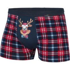 Bokserki męskie CORNETTE Rudolf. Czerwone bokserki męskie marki Cornette, bez wzorów, z dzianiny. Za 29,38 zł.