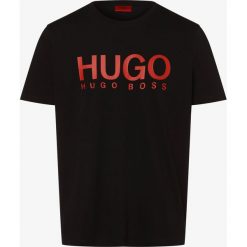 HUGO - T-shirt męski – Dolive, czarny. Czarne t-shirty męskie HUGO, xl, z nadrukiem, z bawełny, bez kołnierzyka. Za 179,95 zł.