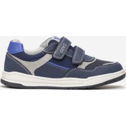 Granatowe Buty Sportowe Ukring. Niebieskie buty chłopięce sportowe Born2be, ze skóry, przed kostkę, bez zapięcia. Za 74,99 zł.