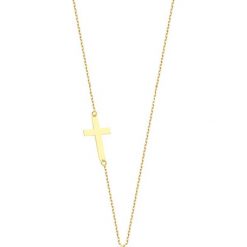 Pozłacany naszyjnik - (S)39 cm. Żółte naszyjniki damskie marki Alicja&Maria, srebrne. W wyprzedaży za 42,95 zł.