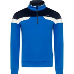 Bluza CHERVO PADULA Niebieski. Niebieskie bluzy męskie marki Chervo, na jesień, w paski, z polaru, z kontrastowym kołnierzykiem, z krótkim rękawem, krótkie, bez kaptura. W wyprzedaży za 414,00 zł.