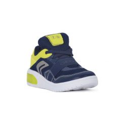Buty Dziecko Geox C0749 J XLED BOY. Niebieskie buty chłopięce sportowe Geox, bez zapięcia. Za 282,67 zł.