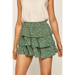 Answear - Spódnica. Zielone spódniczki damskie ANSWEAR, na co dzień, s, w kwiaty, z wiskozy, casualowe, z podwyższonym stanem, mini, rozkloszowane. Za 89,90 zł.