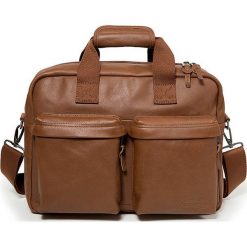 Skórzana torba "Tomec" w kolorze brązowym - 39 x 28 x 12 cm. Pomarańczowe torby na laptopa Eastpak, w paski, ze skóry. W wyprzedaży za 472,95 zł.
