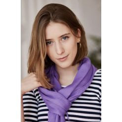 Szal wiskozowy Mauve ONE SIZE różowy. Różowe szaliki damskie Marie Zélie, w paski, z bawełny. Za 127,00 zł.