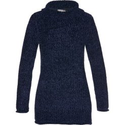 Swetry klasyczne damskie: Sweter z szenili bonprix ciemnoniebieski