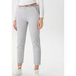Spodnie chino z paskiem - Jasny szar. Szare spodnie damskie House, s, bez wzorów. Za 89,99 zł.
