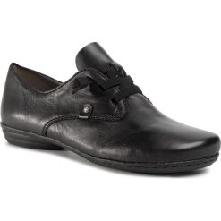Półbuty RIEKER - 53944-01 Schwarz. Czarne półbuty damskie Rieker, ze skóry. Za 249,00 zł.