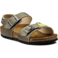 Sandały BIRKENSTOCK - New York Kids 0187473 Dragon Friends Taupe. Brązowe sandały chłopięce marki Birkenstock, ze skóry ekologicznej. W wyprzedaży za 129,00 zł.