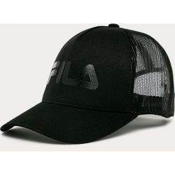 Fila - Czapka. Czarne czapki męskie Fila, z nadrukiem, z bawełny. Za 139,90 zł.