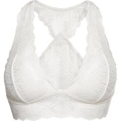 Biustonosz bralette bonprix ecru. Brązowe biustonosze bonprix, w koronkowe wzory, z bawełny. Za 27,99 zł.