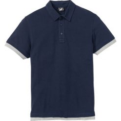 Shirt polo bonprix ciemnoniebieski. Niebieskie koszulki męskie bonprix, s, bez wzorów, bez rękawów. Za 44,99 zł.