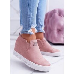 Damskie Snekersy Trampki Lu Boo Wsuwane Różowe Kaori. Różowe koturny damskie Tagless. Za 109,00 zł.