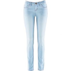 Wygodne dżinsy ze stretchem SKINNY bonprix jasnoniebieski. Niebieskie jeansy damskie bonprix, z jeansu. Za 59,99 zł.