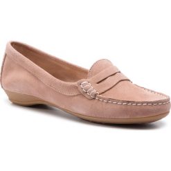Mokasyny FILIPE - 10679 Cam 3328 Marinho. Różowe mokasyny damskie Filipe, bez wzorów, ze skóry, bez obcasa, na obcasie, bez zapięcia. Za 219,00 zł.