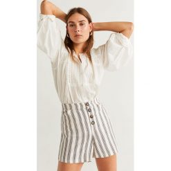 Mango - Szorty Sisi. Białe szorty damskie Mango, s, bez wzorów, z bawełny, casualowe. Za 119,90 zł.