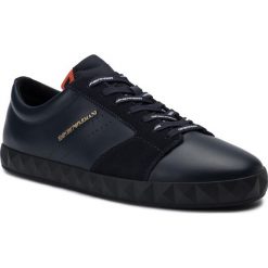 Sneakersy EMPORIO ARMANI - X4X254 XM034 B382 T.Eclipse/Navy/Manda. Niebieskie sneakersy męskie Emporio Armani, bez zapięcia. Za 819,00 zł.