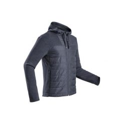 Sweter NH100 Hybride męski. Czarne swetry męskie QUECHUA, xl, bez wzorów, z poliesteru, bez kołnierzyka, bez kaptura. Za 109,99 zł.