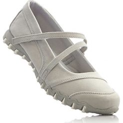 Baleriny bonprix jasnoszary. Szare baleriny damskie marki bonprix, w paski, sportowe, bez obcasa. Za 74,99 zł.