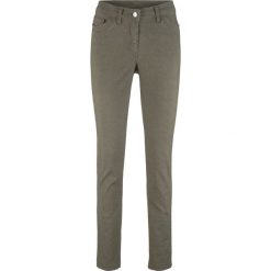 Spodnie "super-stretch" Skinny Fit bonprix ciemnooliwkowy. Zielone spodnie damskie bonprix. Za 59,99 zł.