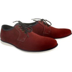 KRISBUT 5197-3-9 bordo, półbuty męskie. Półbuty męskie Krisbut, bez wzorów, ze skóry, na sznurówki. Za 259,90 zł.