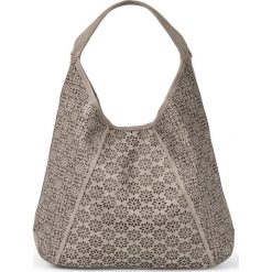Torba shopper w wycinany laserowo wzór bonprix brunatny metaliczny. Brązowe shopper bag damskie bonprix. Za 59,99 zł.