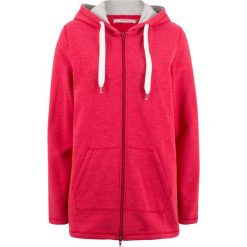 Długa bluza rozpinana, luźniejszy fason bonprix czerwony. Czerwone bluzy rozpinane damskie bonprix, z długim rękawem, długie. Za 79,99 zł.