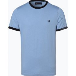 Fred Perry - T-shirt męski, niebieski. Niebieskie t-shirty męskie Fred Perry, m, bez wzorów, z bawełny, eleganckie, z kontrastowym kołnierzykiem. Za 249,95 zł.