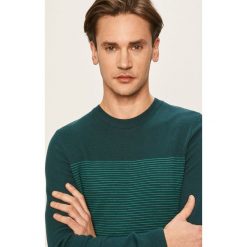 Tom Tailor Denim - Sweter. Zielone swetry męskie TOM TAILOR DENIM, s, bez wzorów, z bawełny, z okrągłym kołnierzem, bez kaptura. W wyprzedaży za 169,90 zł.