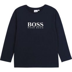 Boss - Longsleeve dziecięcy 116-152 cm. Białe t-shirty chłopięce Boss, z nadrukiem, z dzianiny, z długim rękawem. Za 199,90 zł.