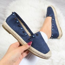 Tomsy damskie: Espadryle damskie z nitami granatowe eVento