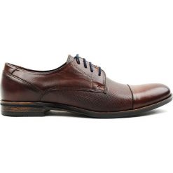 Półbuty męskie Łukbut. Pomarańczowe buty wizytowe męskie Łukbut, bez wzorów, eleganckie, na sznurówki. Za 299,00 zł.