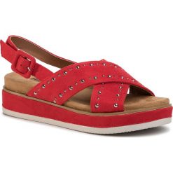 Sandały REFRESH - 69508 Rojo. Czerwone klapki damskie Refresh, z aplikacjami, z tworzywa sztucznego, bez obcasa. Za 169,00 zł.