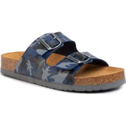 Klapki DR. BRINKMANN - 500298 D Navy/Shark. Niebieskie sandały chłopięce Dr. Brinkmann, ze skóry ekologicznej, bez zapięcia. Za 129,00 zł.