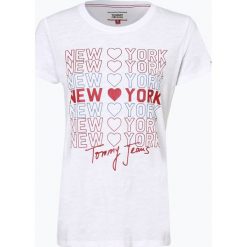 Tommy Jeans - T-shirt damski, czarny. Czarne t-shirty damskie Tommy Jeans, xs, z nadrukiem, z jeansu. Za 119,95 zł.