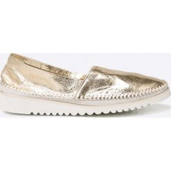 CheBello - Espadryle. Żółte espadryle damskie marki CheBello, bez wzorów, ze skóry, bez obcasa. W wyprzedaży za 139,90 zł.