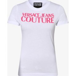Versace Jeans - T-shirt damski, biały. Białe t-shirty damskie Versace Jeans, s, z nadrukiem, z jeansu, bez kołnierzyka. Za 439,95 zł.