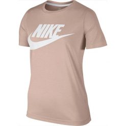 Nike - Top. Różowe topy damskie Nike, s, z nadrukiem, z poliesteru, z okrągłym kołnierzem. Za 179,90 zł.