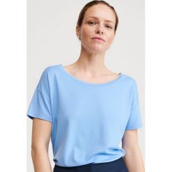 Gładki T-shirt - Niebieski. Niebieskie t-shirty damskie Reserved, s. Za 39,99 zł.