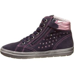 Skórzane sneakersy w kolorze granatowo-różowym. Niebieskie trampki dziewczęce Richter, bez wzorów, ze skóry, na sznurówki. W wyprzedaży za 172,95 zł.