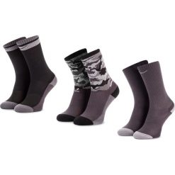 Zestaw 3 par wysokich skarpet damskich NIKE - SX6383 923 Czarny Szary. Szare skarpetki damskie Nike, bez wzorów, z elastanu. Za 59,00 zł.
