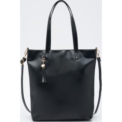 Torebka shopper na ramię - Czarny. Czarne torby damskie na zakupy Sinsay, bez wzorów, na ramię, bez dodatków. Za 49,99 zł.