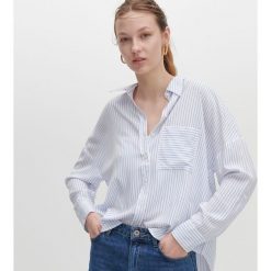 Koszula oversize - Niebieski. Niebieskie koszule damskie Reserved, bez wzorów, bez kołnierzyka, bez rękawów. Za 69,99 zł.