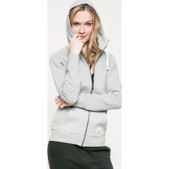 Reebok - Bluza. Szare bluzy sportowe damskie Reebok, s, bez wzorów, z elastanu, bez rękawów, z kapturem. W wyprzedaży za 189,90 zł.