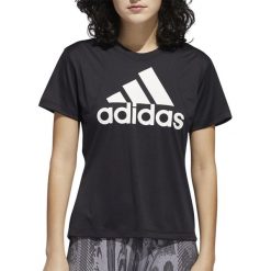 ADIDAS MUST HAVES BADGE OF SPORT > FT3078. Bluzki sportowe damskie Adidas, l, bez wzorów, z bawełny, z kontrastowym kołnierzykiem, z krótkim rękawem, krótkie, bez kaptura. Za 129,99 zł.